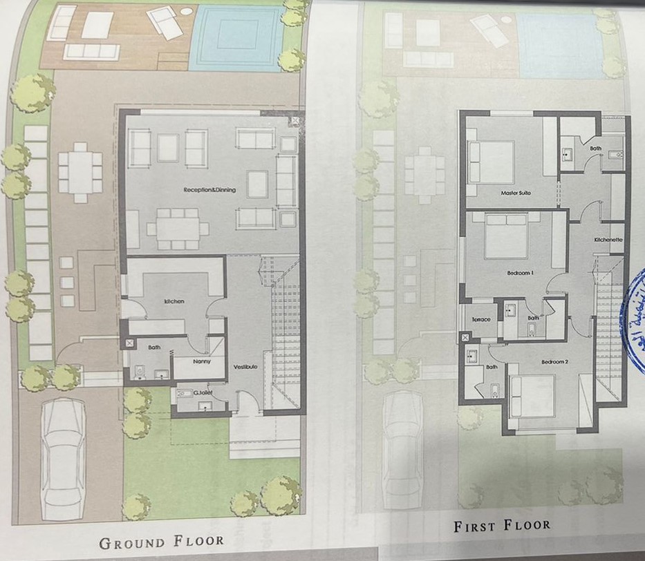 Floor plan for villa at Badya