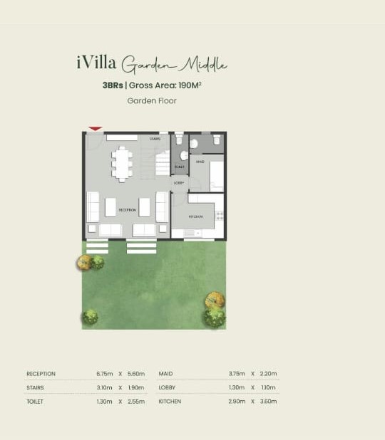 Floor plan for duplex at Aliva Mountain View Mostakbal City
