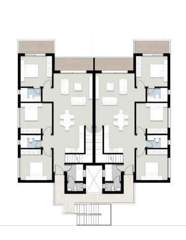 Floor plan for chalet at Silversands