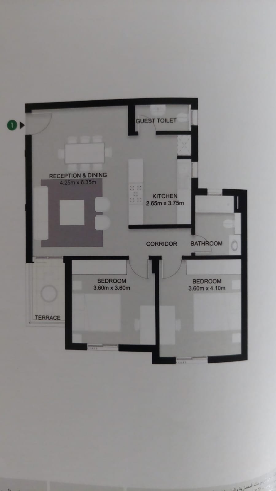 Floor plan for apartment at VYE SODIC