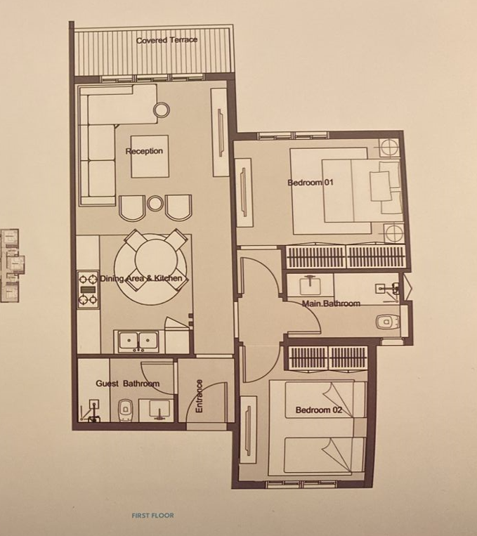Floor plan for chalet at Summer