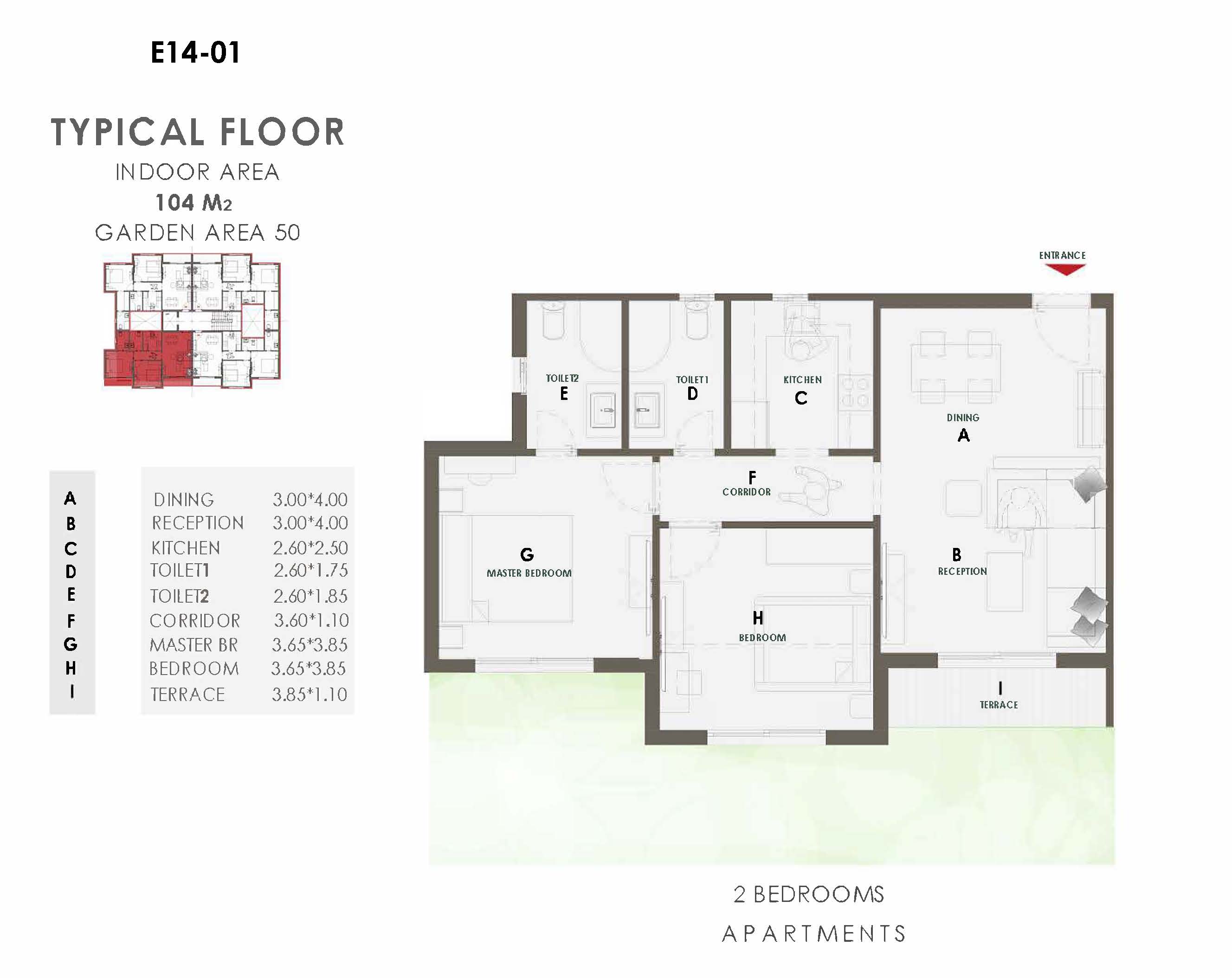 Floor plan for apartment at Eelaf Residence