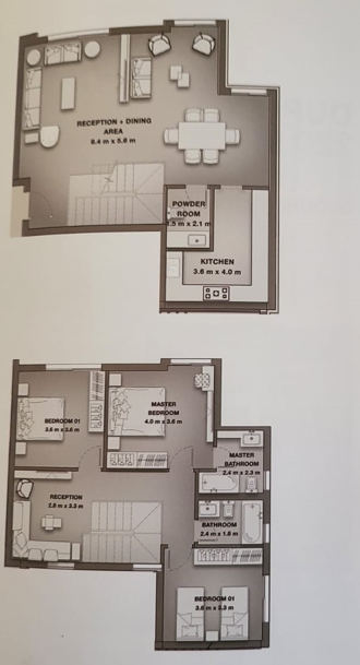 Floor plan for duplex at Creektown