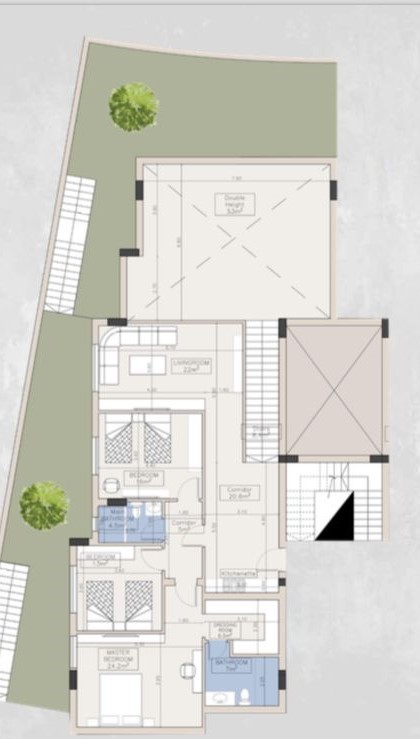 Floor plan for duplex at West ElGolf