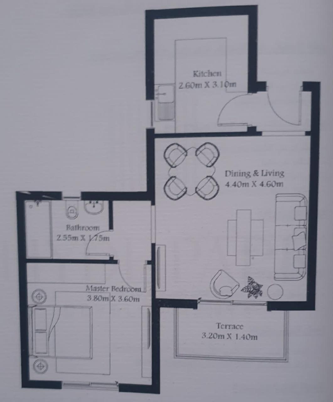 Floor plan for apartment at Hyde Park