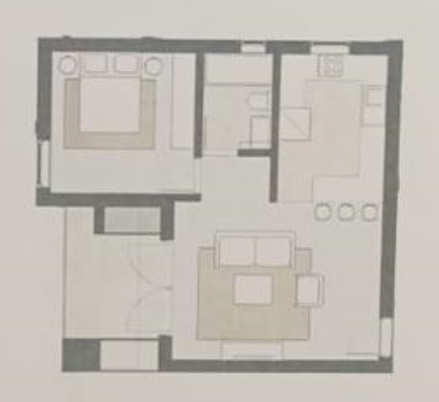 Floor plan for studio at ZED