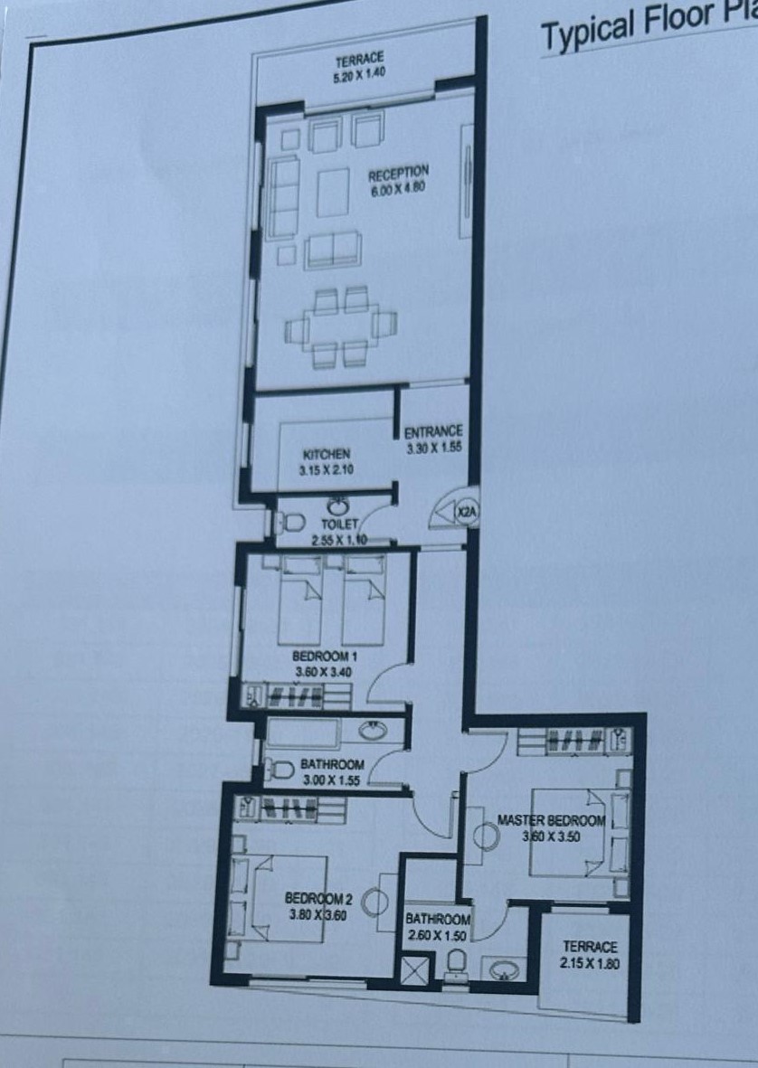 Floor plan for apartment at Taj City