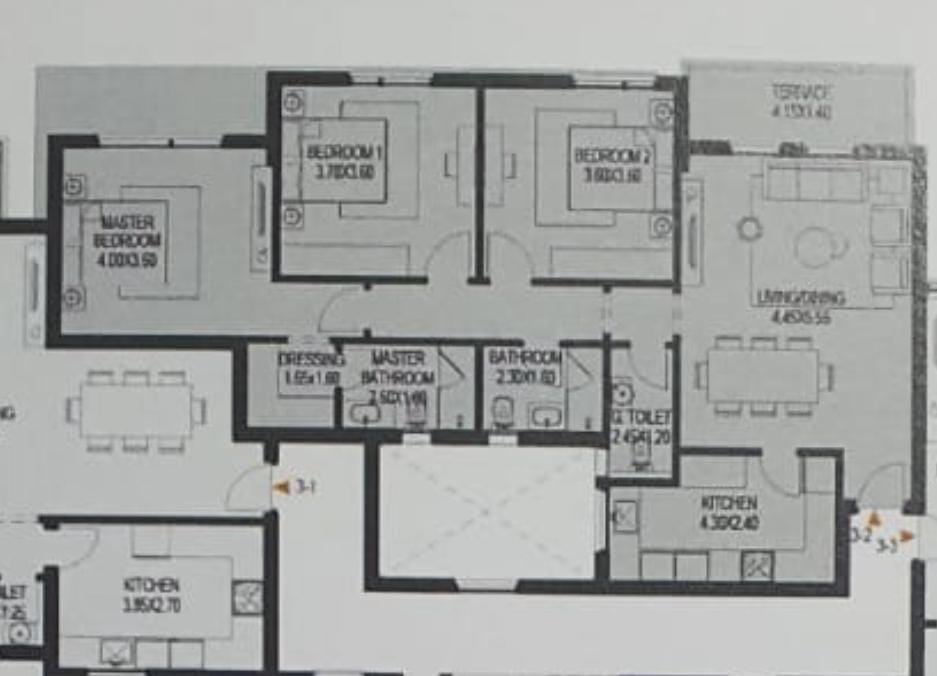 Floor plan for apartment at O West Orascom