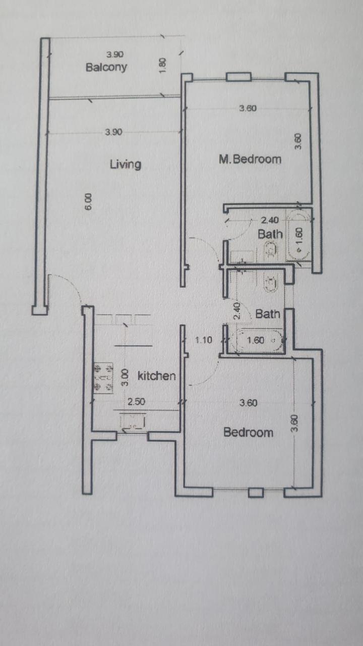 Floor plan for chalet at Cali Coast Ras El Hekma