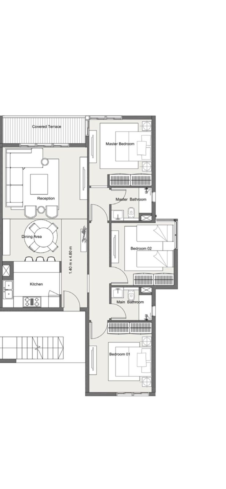 Floor plan for chalet at Summer