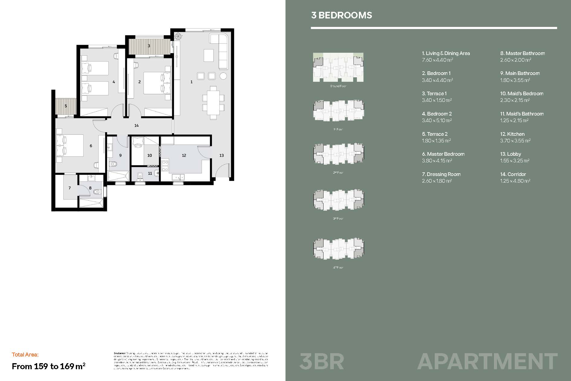 Floor plan for apartment at Ivoire East