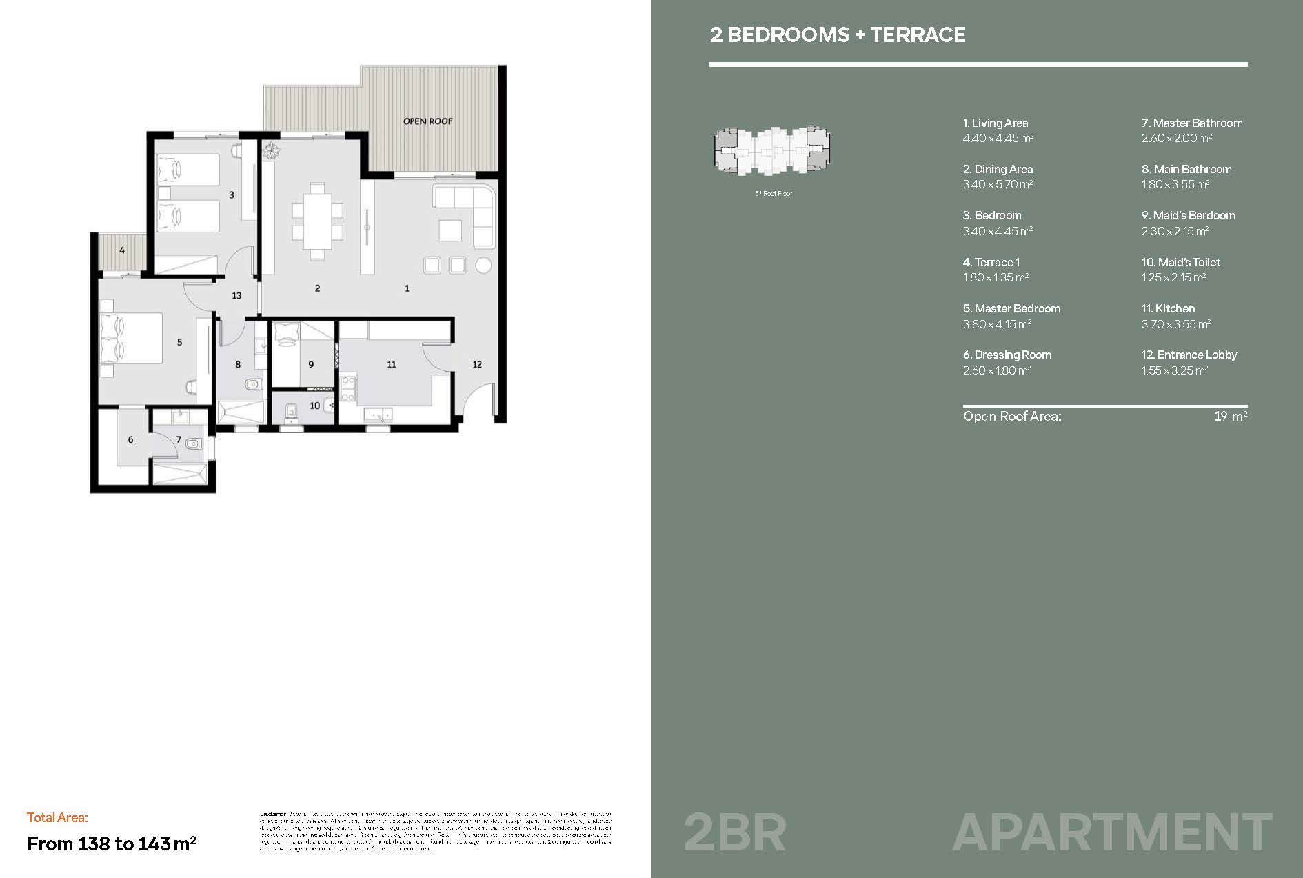 Floor plan for apartment at Ivoire East