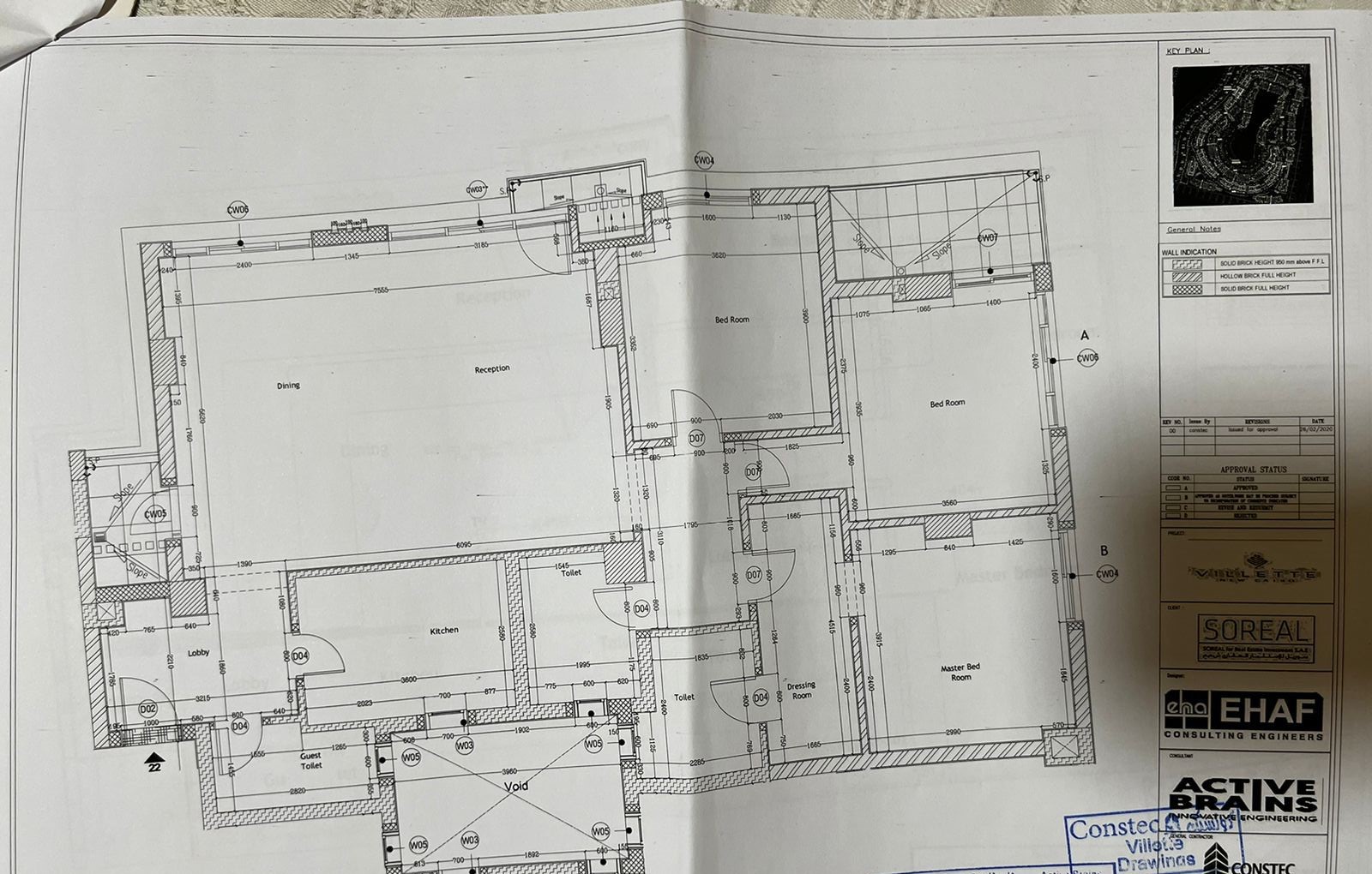 Floor plan for apartment at Villette