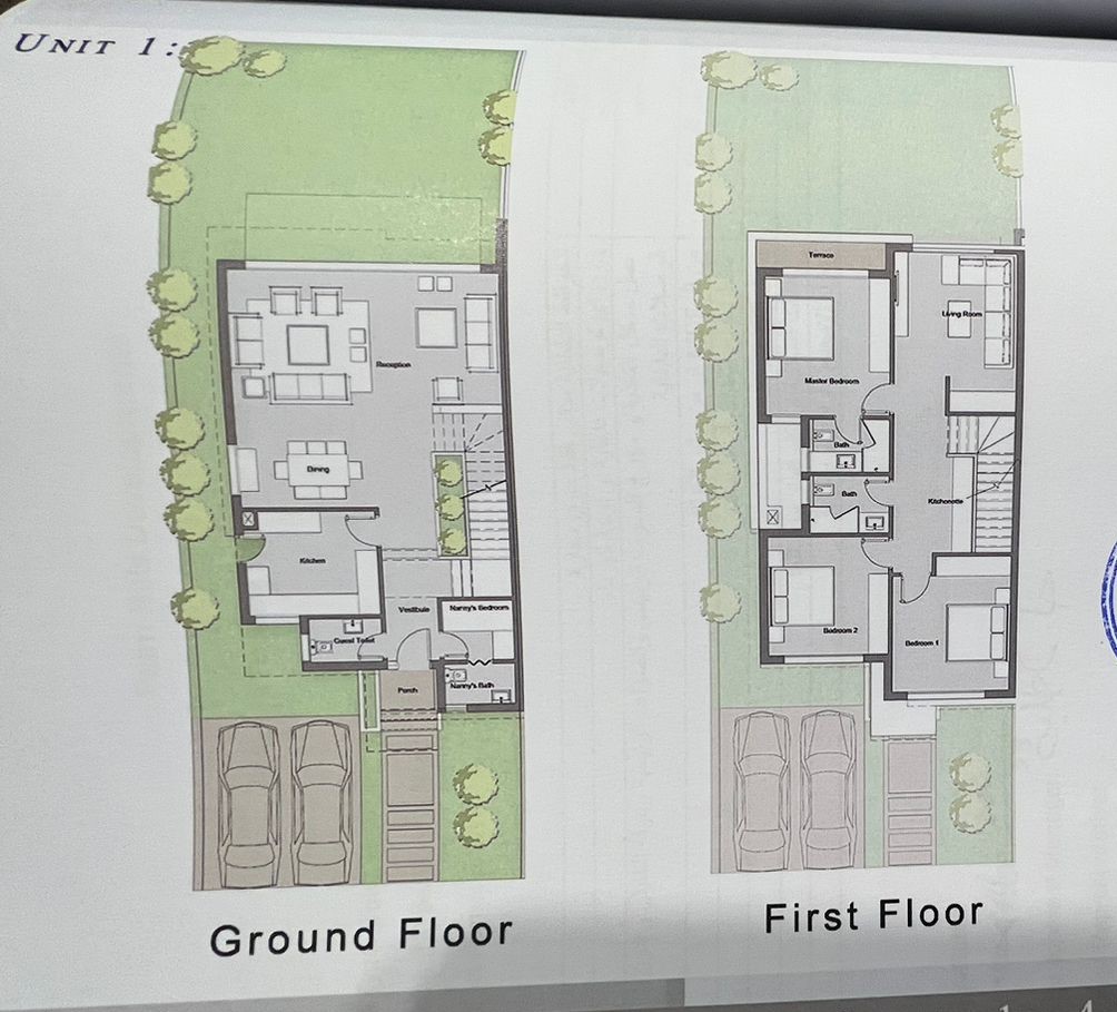 Floor plan for townhouse at Badya