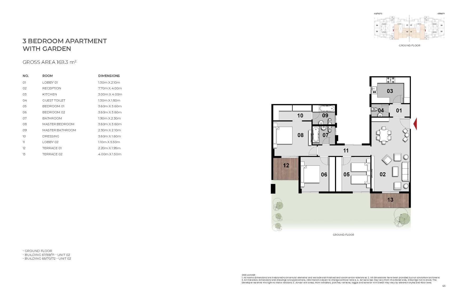 Floor plan for apartment at Il Bosco New Capital
