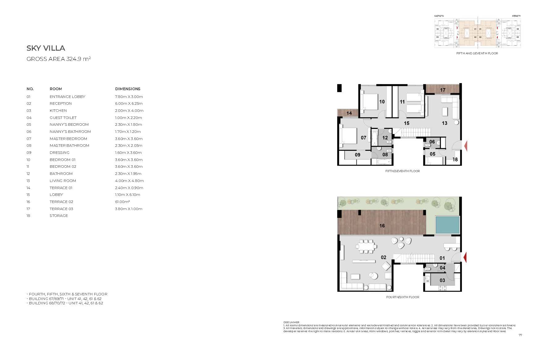 Floor plan for villa at Il Bosco New Capital