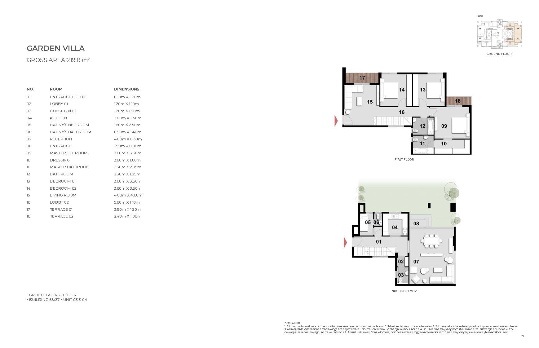 Floor plan for villa at Il Bosco New Capital