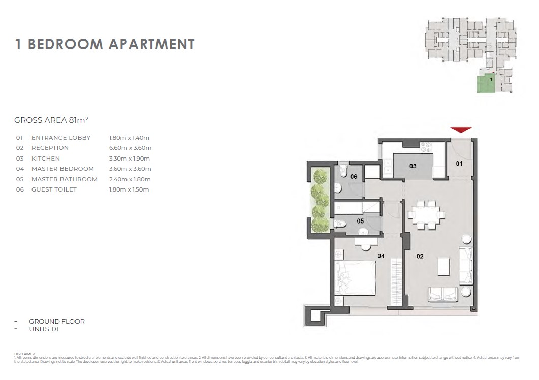 Floor plan for apartment at Il Bosco New Capital