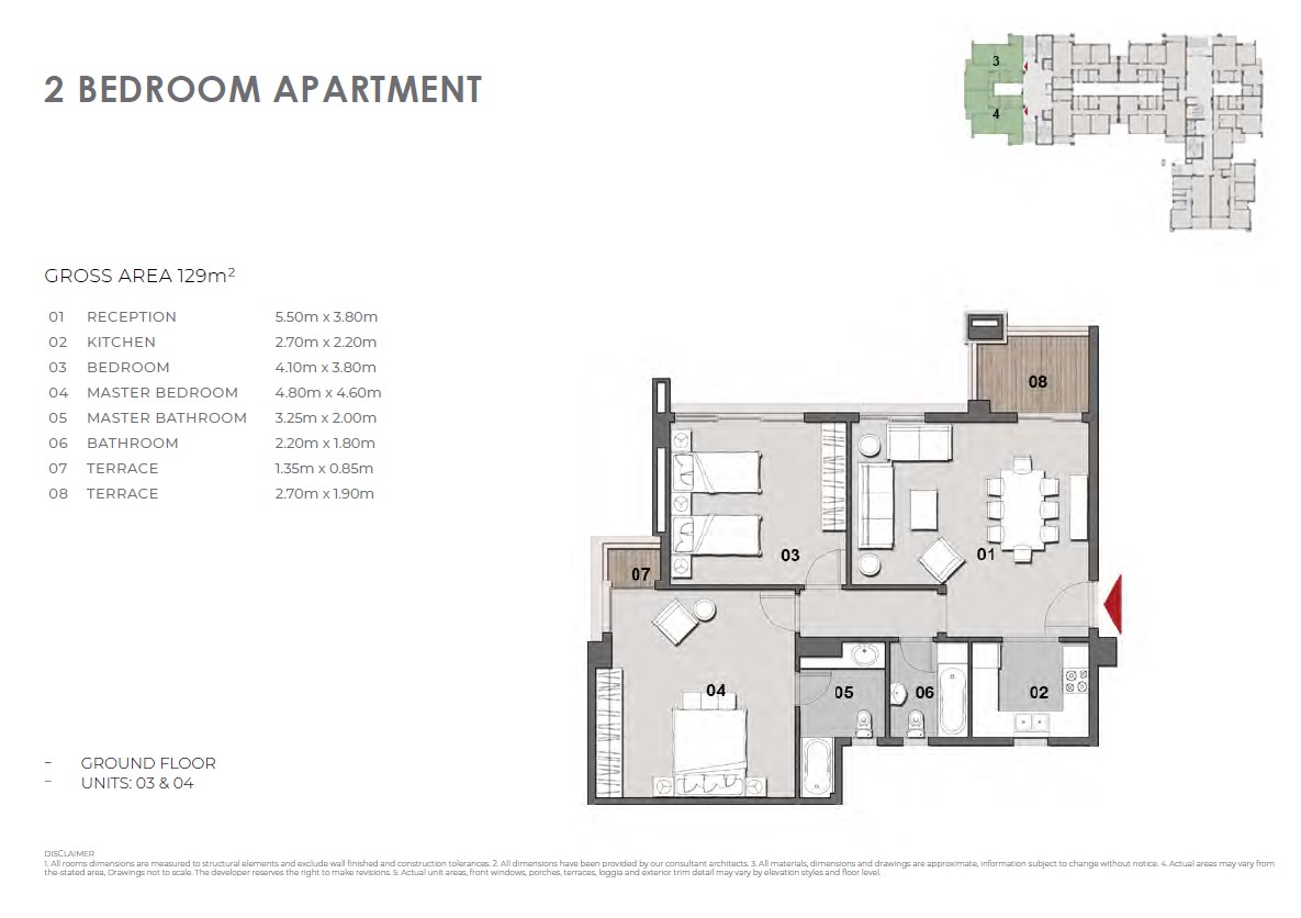 Floor plan for apartment at Il Bosco New Capital
