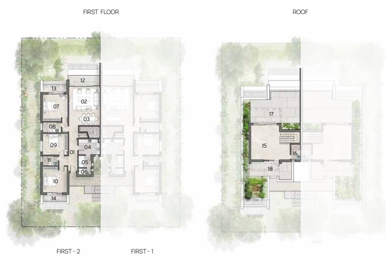 Floor plan for chalet at Silversands