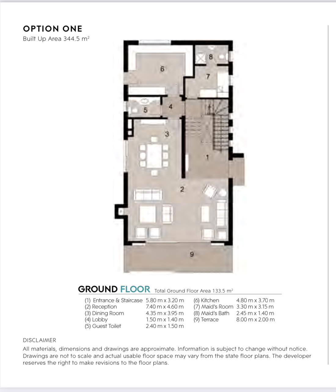Floor plan for villa at New Giza