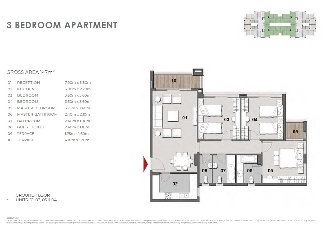 Floor plan for apartment at Il Bosco New Capital