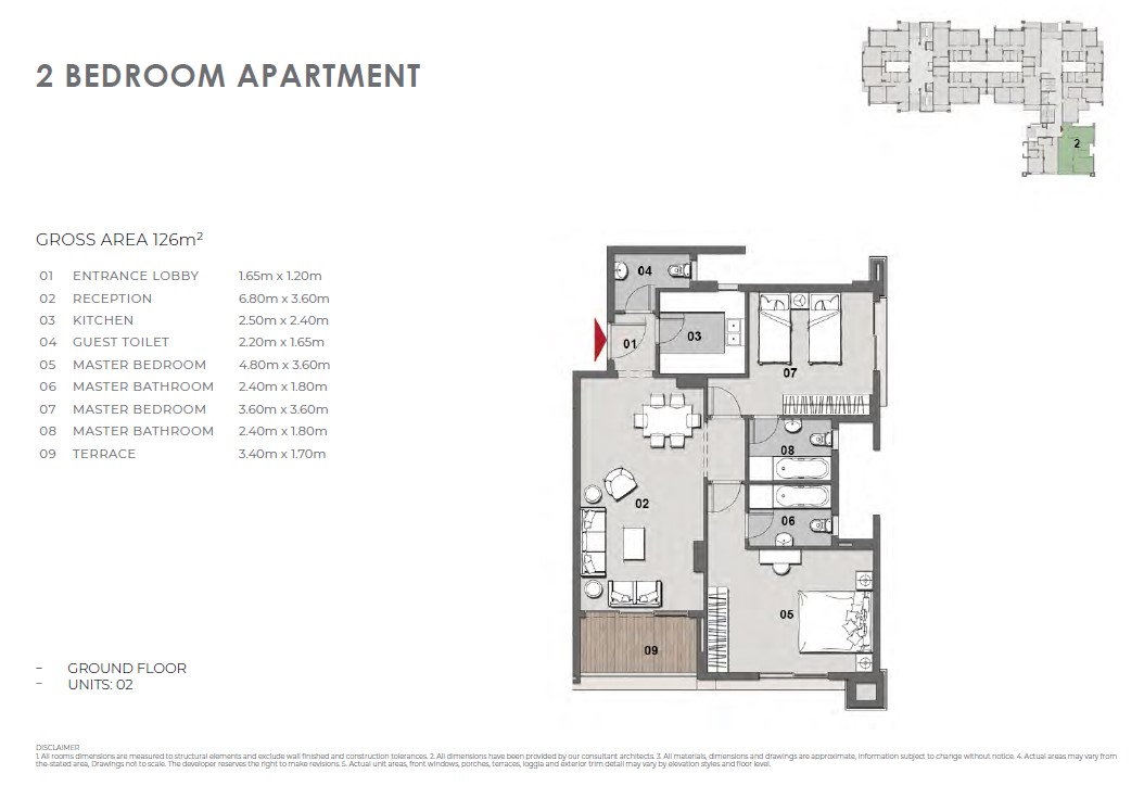 Floor plan for apartment at Il Bosco New Capital