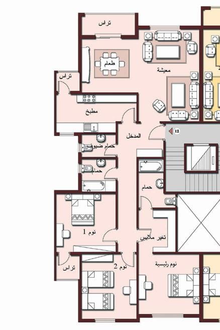 Floor plan for apartment at Madinaty