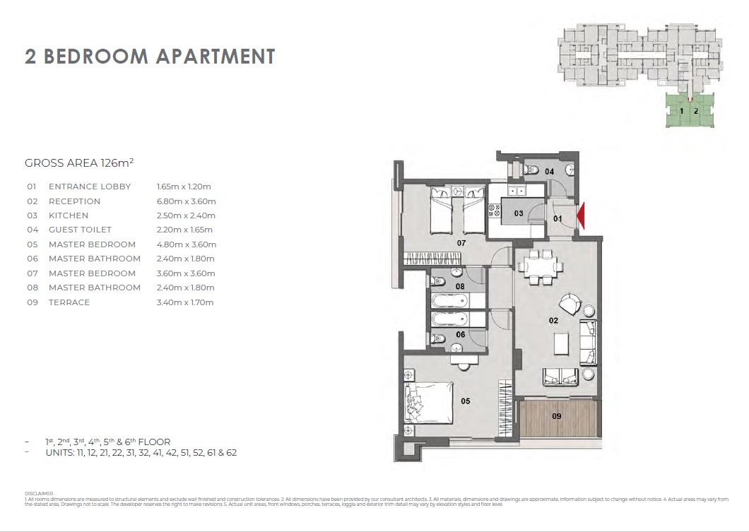 Floor plan for apartment at Il Bosco New Capital