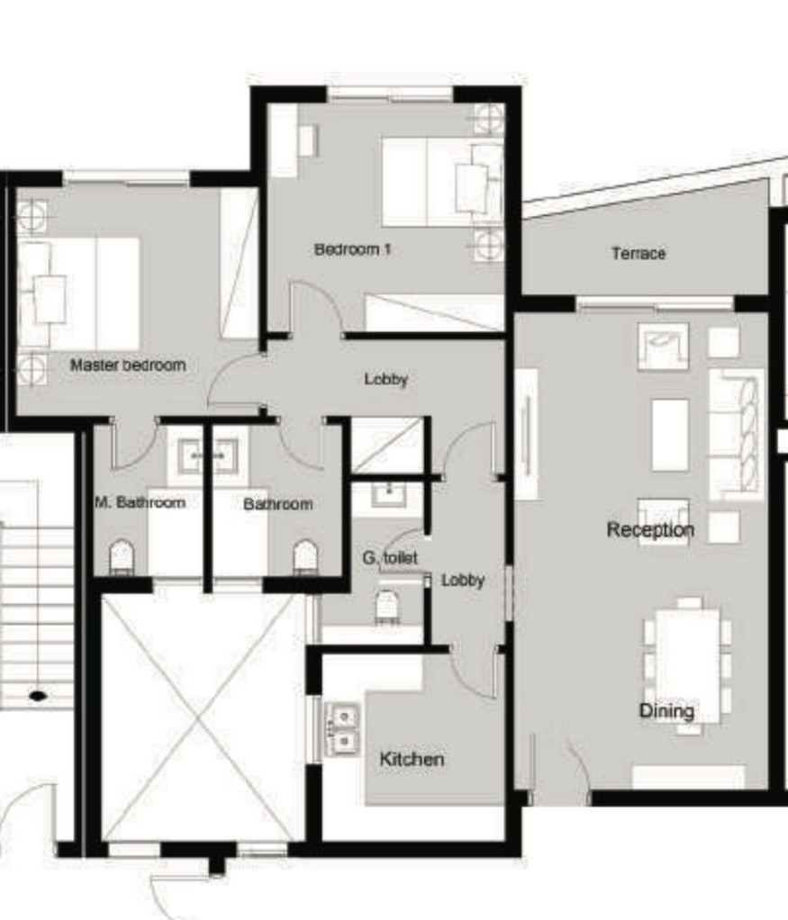 Floor plan for apartment at Palm Hills New Cairo