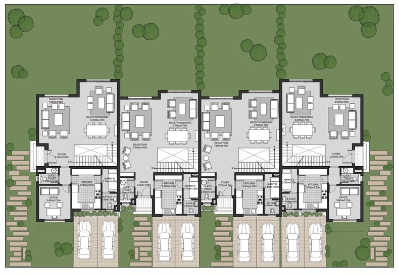 Floor plan for townhouse at SODIC East