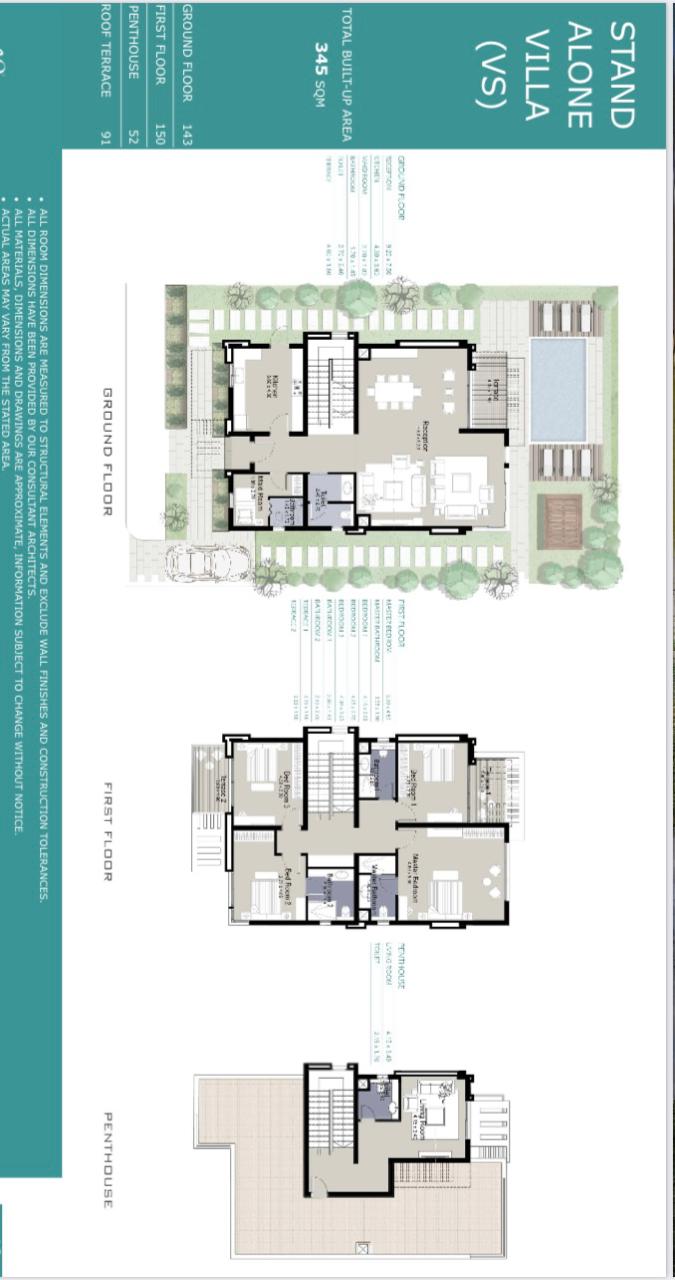 Floor plan for villa at Marina 8