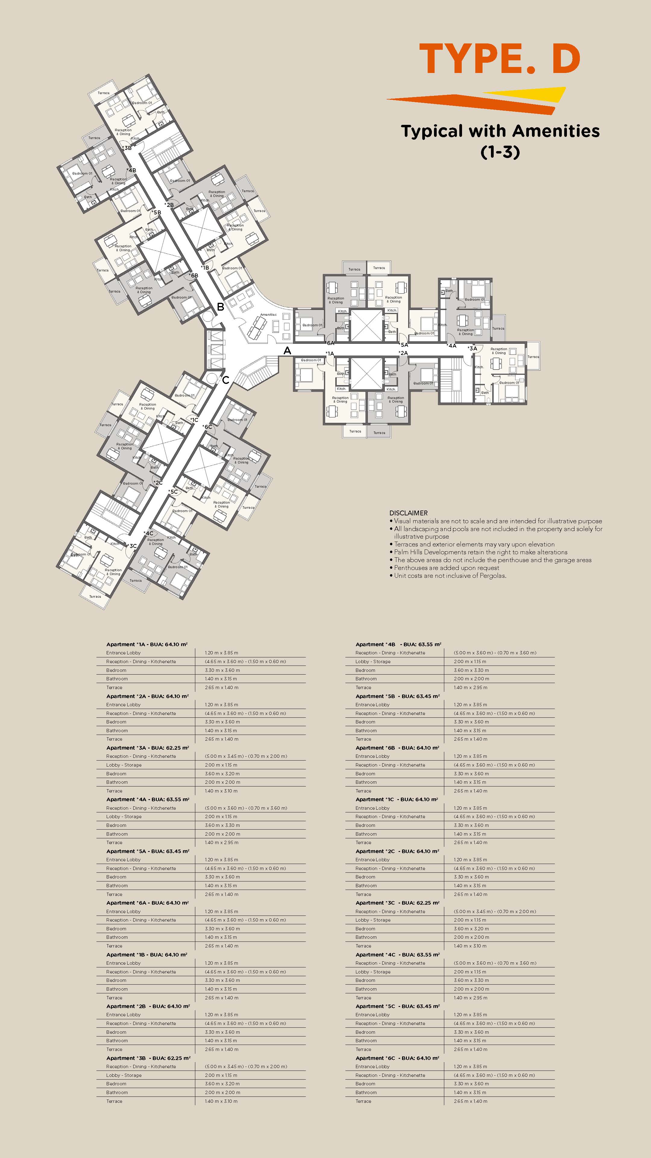 Floor plan for apartment at Badya