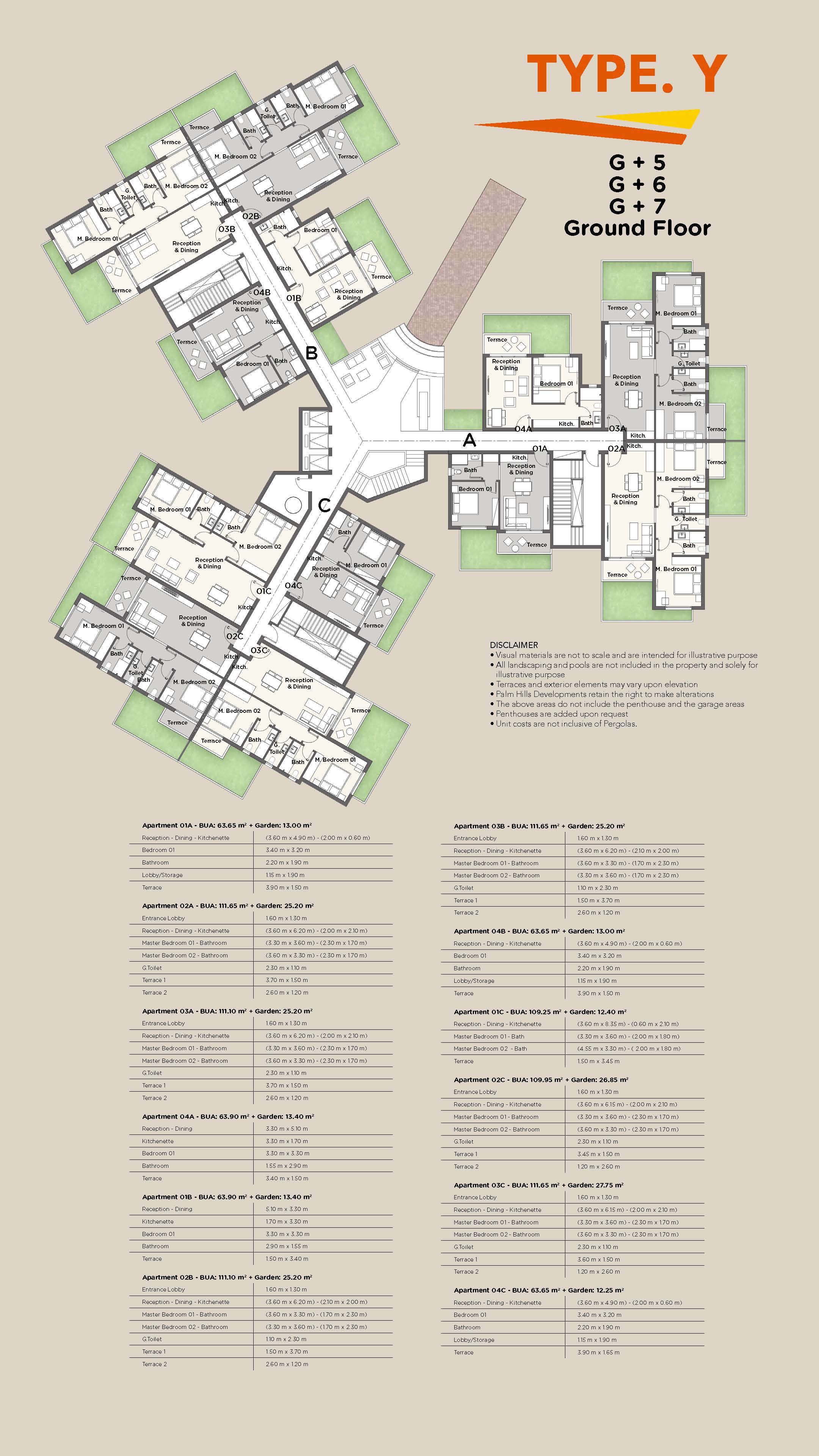 Floor plan for apartment at Badya