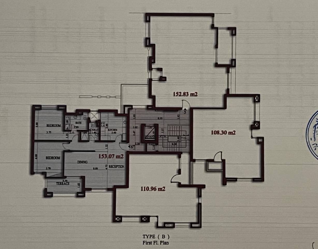 Floor plan for apartment at Palm Parks