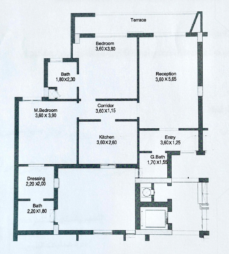 Floor plan for apartment at Terrace