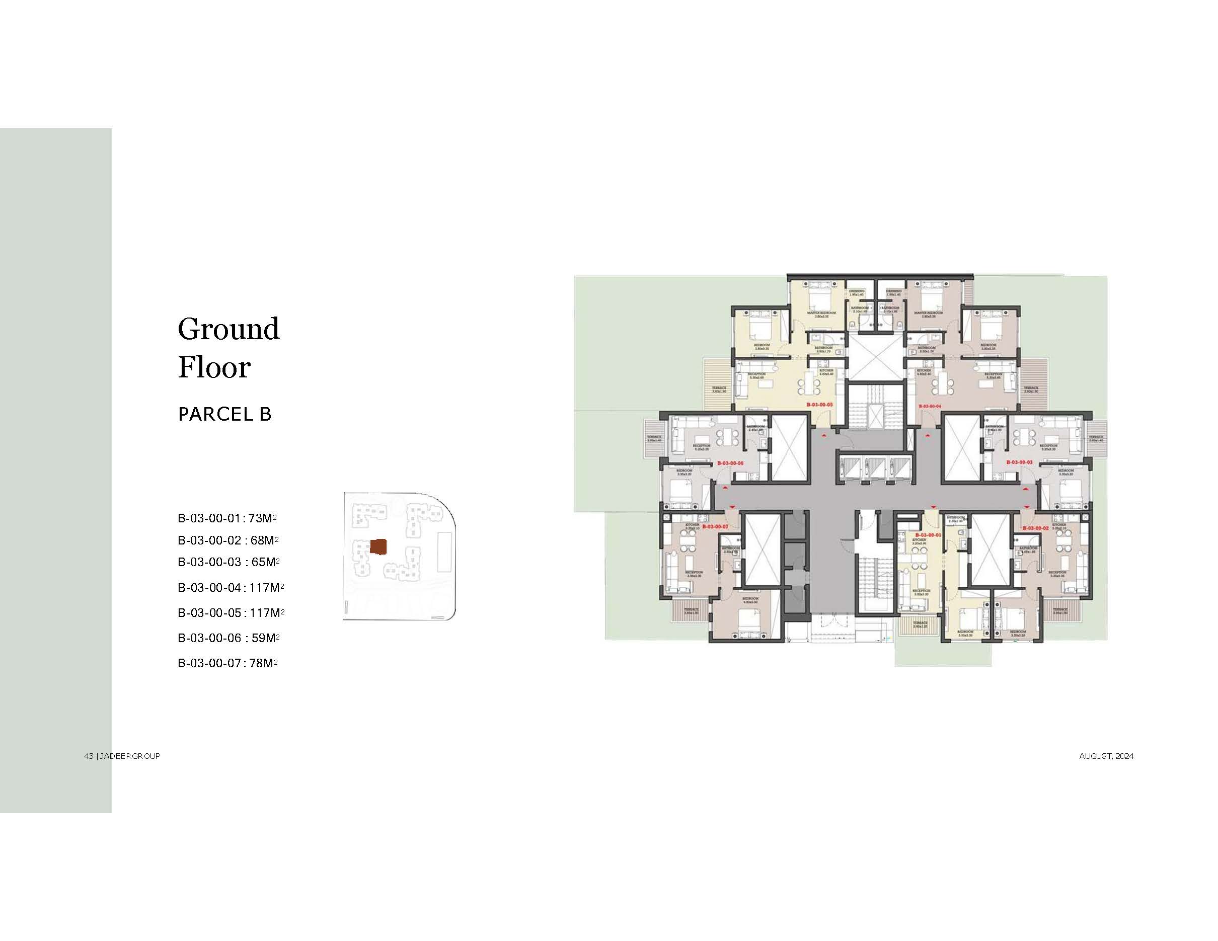 Floor plan for apartment at Garnet