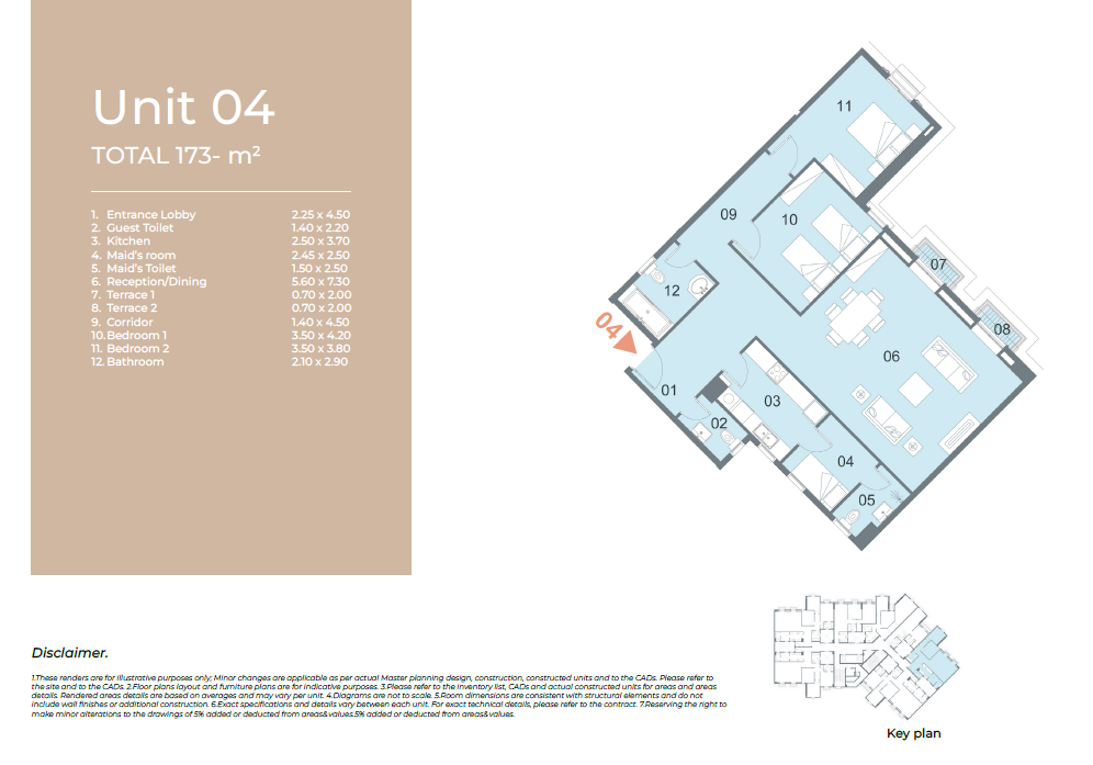 Floor plan for apartment at Il Latini City Edge