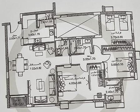 Floor plan for apartment at Creektown