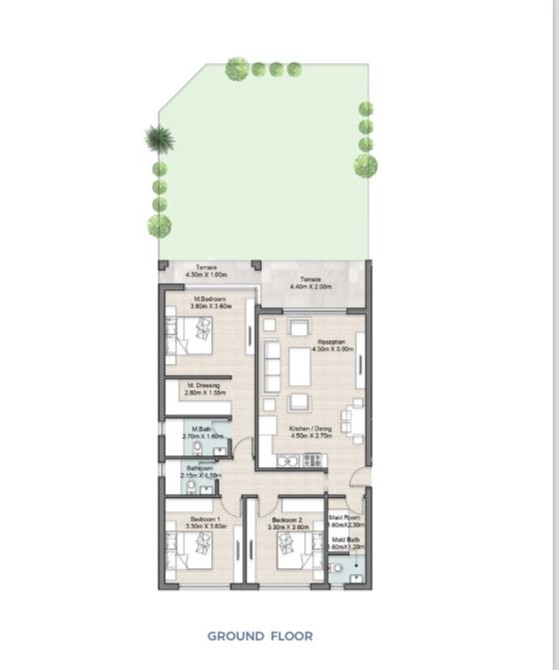 Floor plan for chalet at Hyde Park North - Seashore