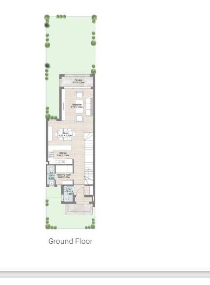 Floor plan for townhouse at Hyde Park North - Seashore