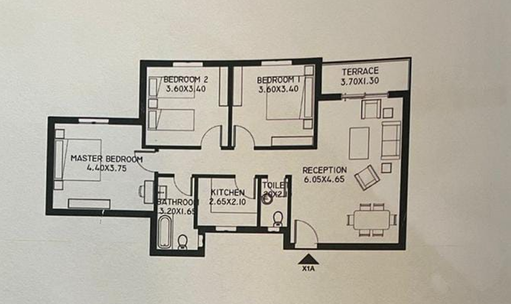 Floor plan for apartment at Taj City