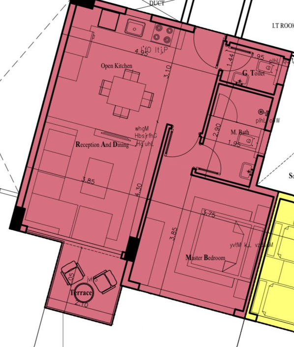 Floor plan for apartment at Leaves