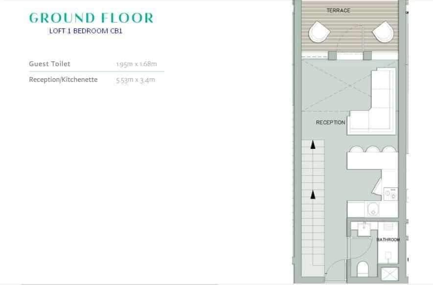 Floor plan for duplex at Il Monte Galala