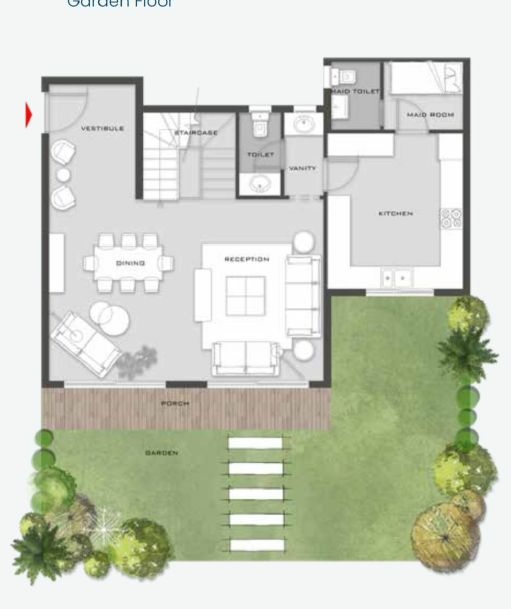 Floor plan for duplex at Aliva Mountain View Mostakbal City