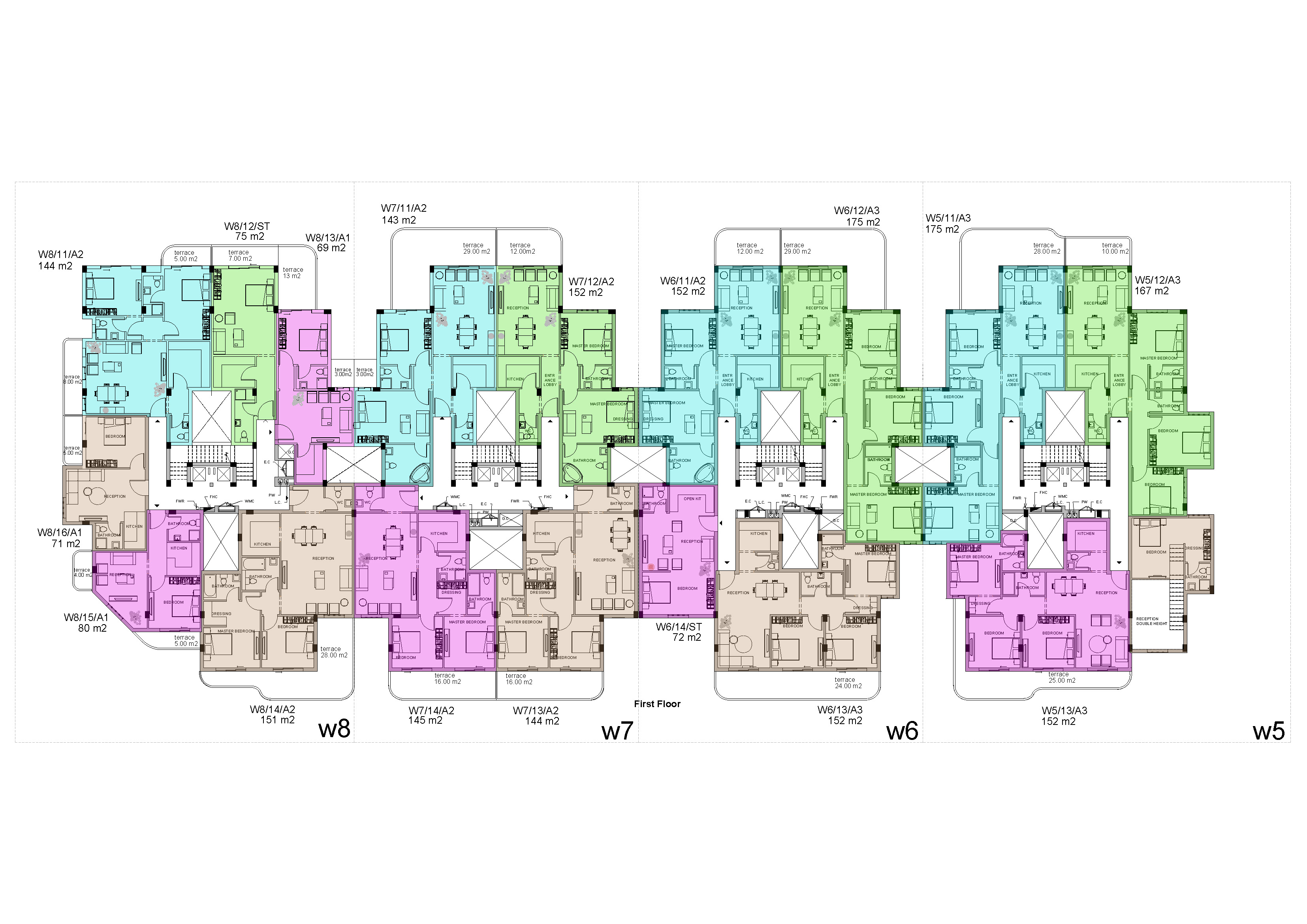 Floor plan for apartment at White Residence