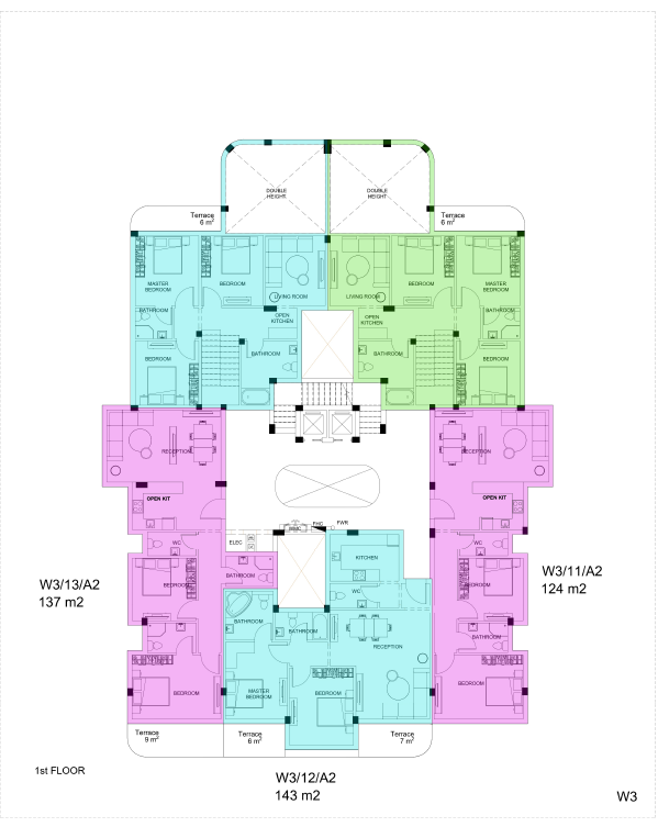 Floor plan for apartment at White Residence