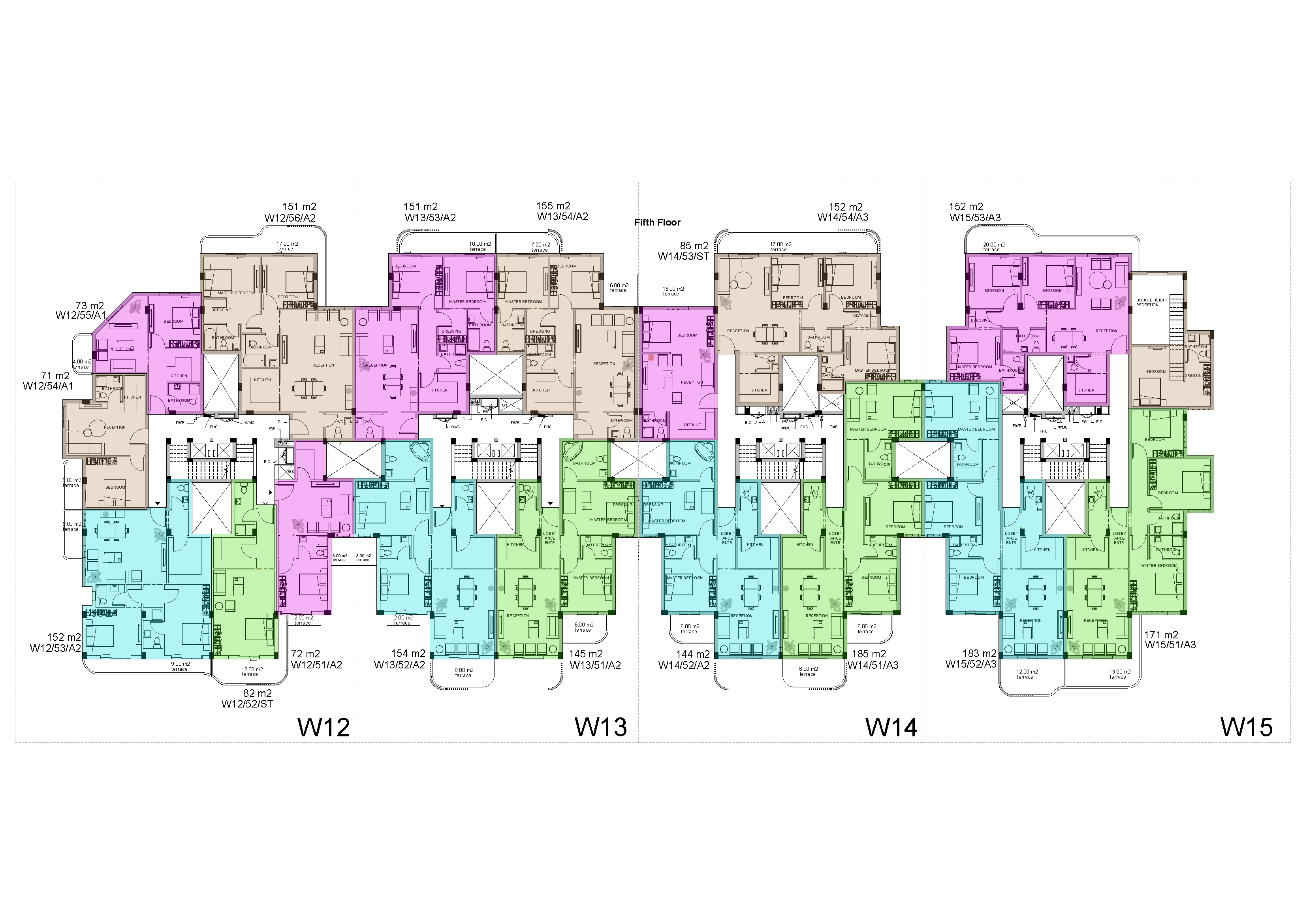 Floor plan for apartment at White Residence