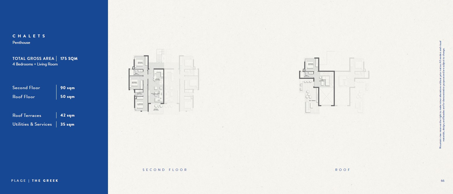 Floor plan for chalet at Plage