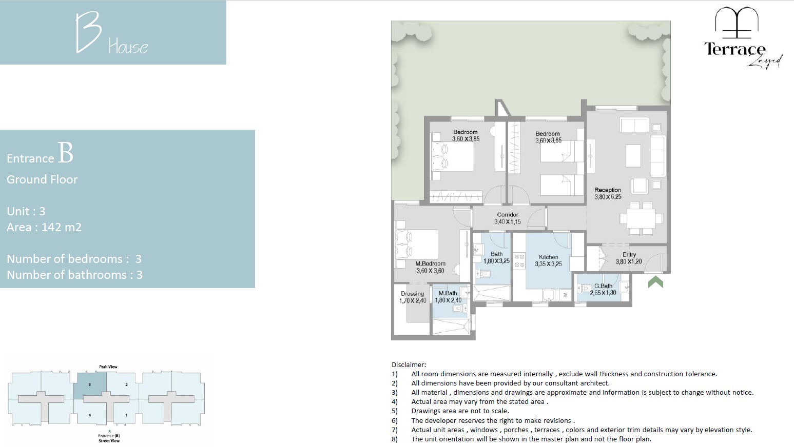 Floor plan for apartment at Terrace